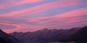 Southern Alps at sunset